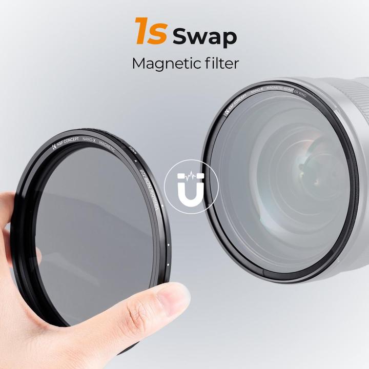 Produktbild K&F Concept Concept Variabel ND Filter ND8-128 Nano X Magnetic 52mm (52 mm, ND- / Graufilter, 128 mm)