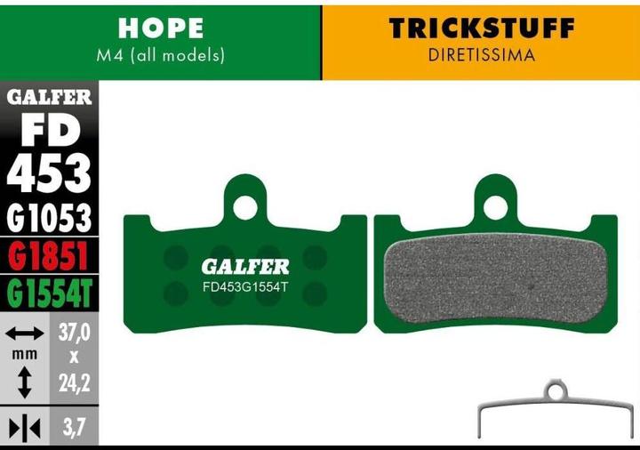 Immagine prodotto Galfer Bike Per pastiglie dei freni (Speranza, Roba trucco, Organici)