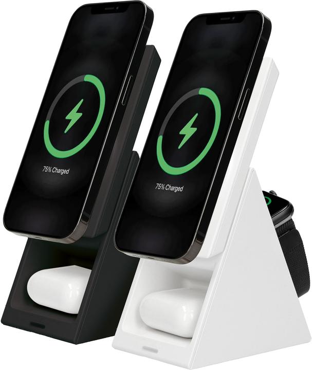 Produktbild Mobiparts Wireless 3 in 1 Charger 15W Triangle White (15 W)
