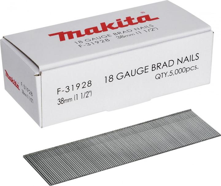 Actual product image Makita Upset head nail Brads 38mm 5000 pieces galvanized ( F-31928 ) for nailer DBN500/AF505