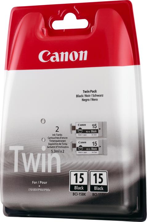 Actual product image Canon Ink BCI-15bk 2-pack (FC)