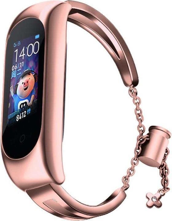 Immagine prodotto Hurtel Cinturino di ricambio in metallo per Xiaomi Mi Band 6 / 5 / 4 / 3 rosa (Acciaio inossidabile)