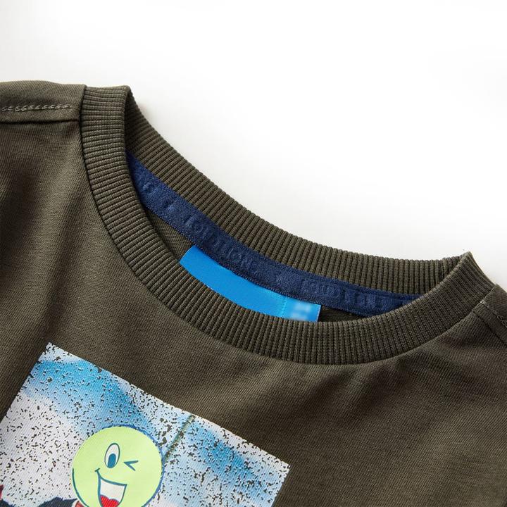 Immagine prodotto VidaXL Camicia da bambino a maniche lunghe kaki 92,Materiale: 100 % cotone,Colore (92)