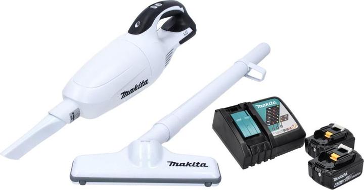 Produktbild Makita DCL 181 FRGW Akku Staubsauger 18 V Weiss + 2x Akku 6,0 Ah + Ladegerät