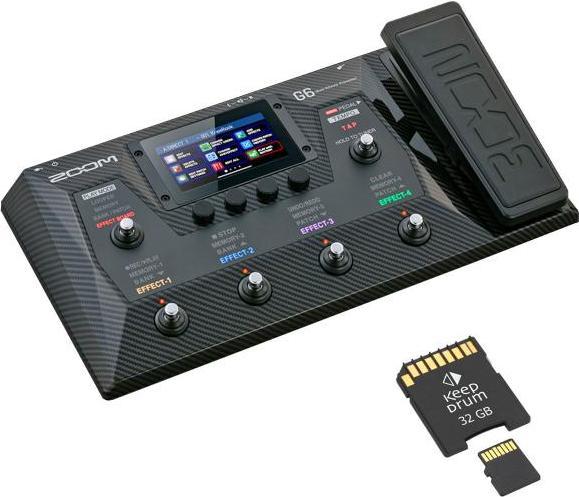 Zoom G6 Multi-Effektgerät mit Speicherkarte (Amp Modeller)