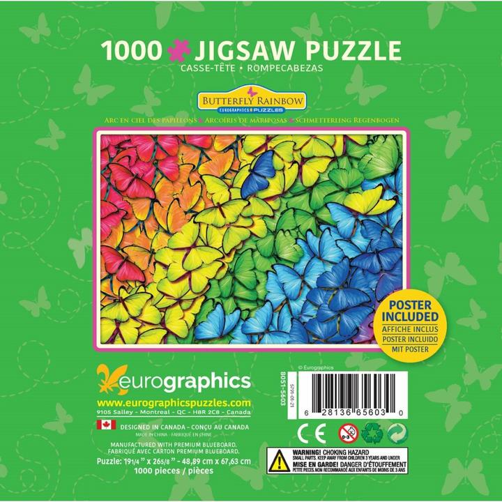 Produktbild Eurographics Schmetterling Regenbogen Puzzledose (1000 Teile)