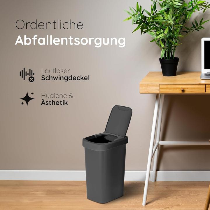 Produktbild Novaliv Sparset 5x Mülleimer 25L mit 2in1 Deckel, Klappdeckel & Schwingdeckel, Anti-Geruch Abfalleim (25 l)