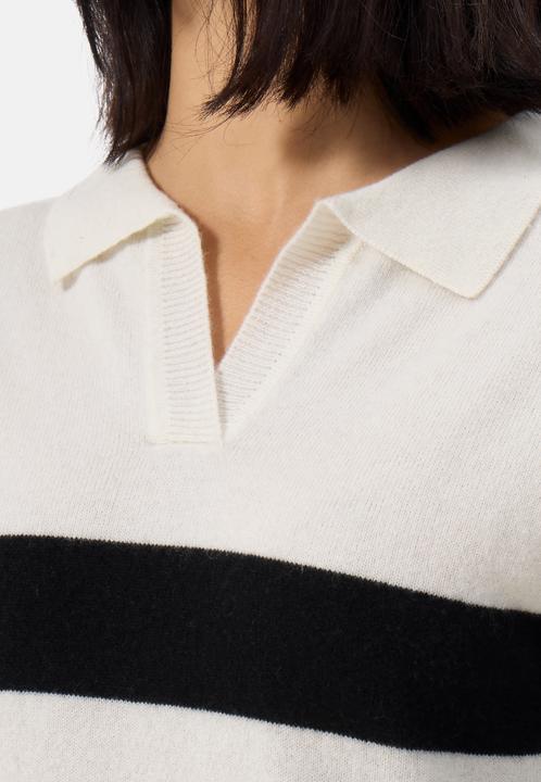 Image du produit Cash-Mere Kaschmir Pullover mit Polokragen gestreift (M)