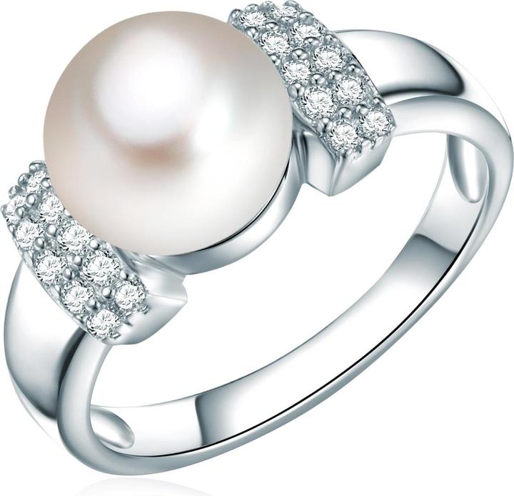 Valero Pearls Damen Sterling Silber Zirkonia Süsswasser-Zuchtperle silber - 3858