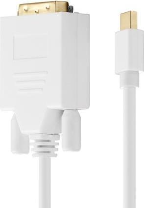Actual product image HDgear Mini DisplayPort to DVI Cable,white,1.5m (1.50 m, DisplayPort, DVI)
