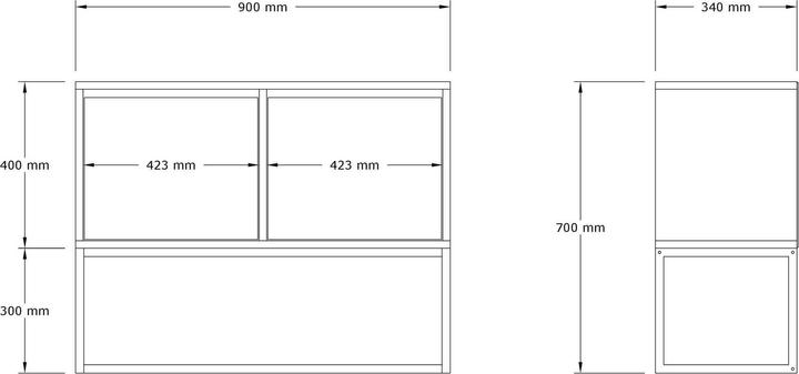 Valeurs nutritives et ingrédients Kalune Design Zermat (90 x 34 x 70 cm)
