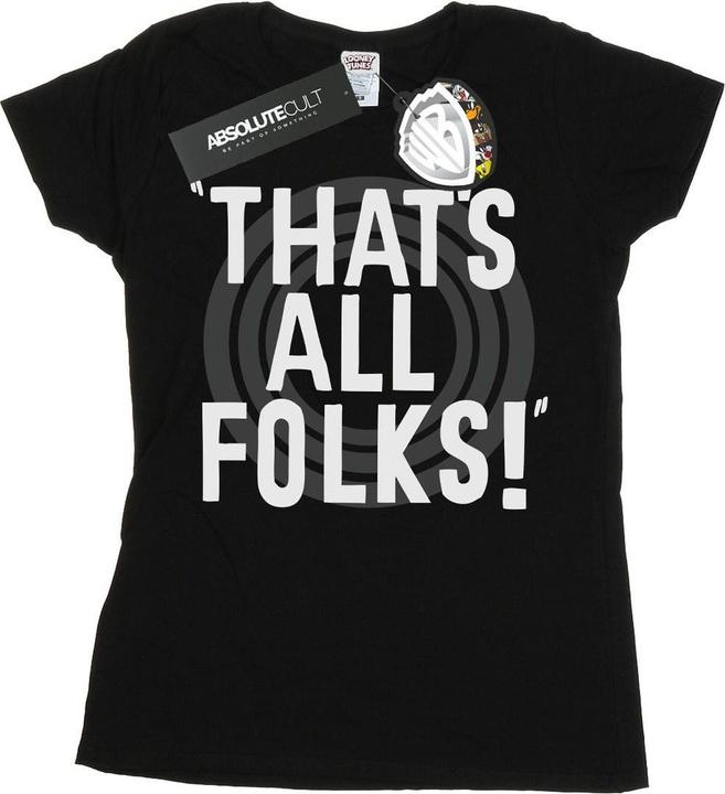 Looney Tunes That's All Folks Text TShirt (XL)