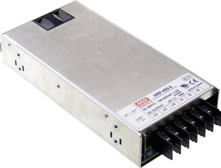 Image du produit MeanWell MEAN WELL HRP-450-48, 450 W, 90 - 305 V, Aktiv, ITE EN/UL/IEC 60950, Metallisch (456 W)