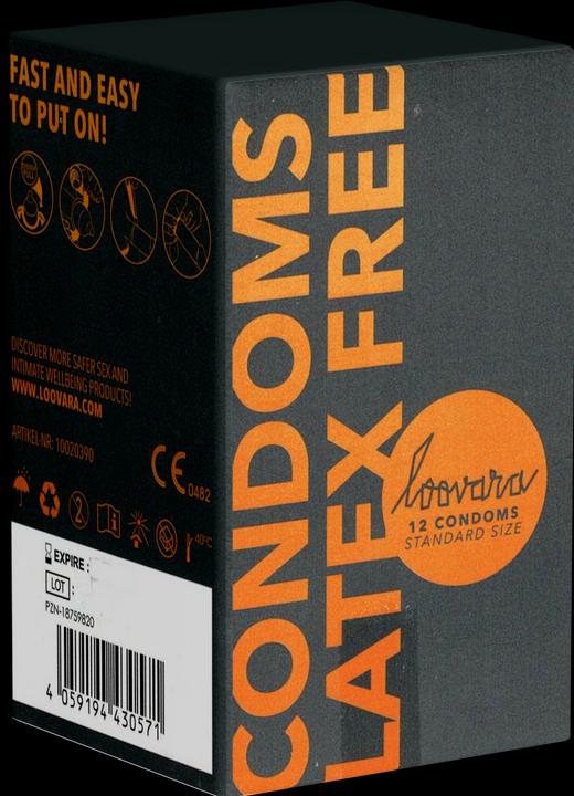 Produktbild Loovara Latex Free» Standard Size, 12 latexfreie Kondome mit Abziehstreifen für schnelles Überziehe (12 Stk.)