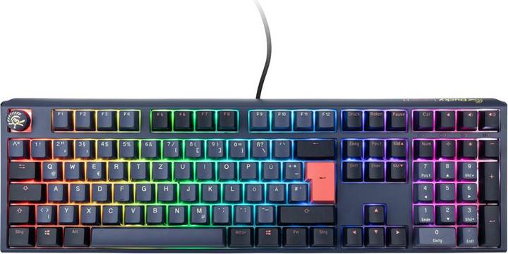 Actual product image Ducky One 3 Cosmic Blue Gaming Keyboard, RGB LED - MX-Red (DE, Cable)