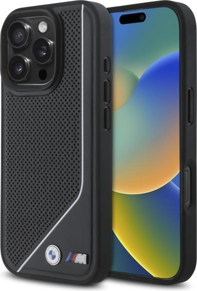 Produktbild BMW BMHMP16X23PUCPK iPhone 16 Pro Max 6.9" czarny/black hardcase M Perforated Twisted Line MagSafe (Apple iPhone 16 Pro Max)