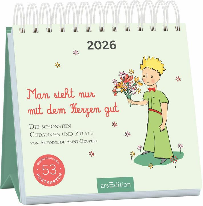 Image du produit Postkartenkalender Man sieht nur mit dem Herzen gut 2026 (Allemand)