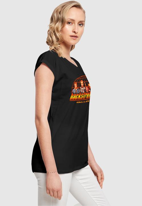Actual product image Merchcode Ladies Backstreet Boys - Millenium Globe Extended Shoulder Tee - 112147 (XXL)