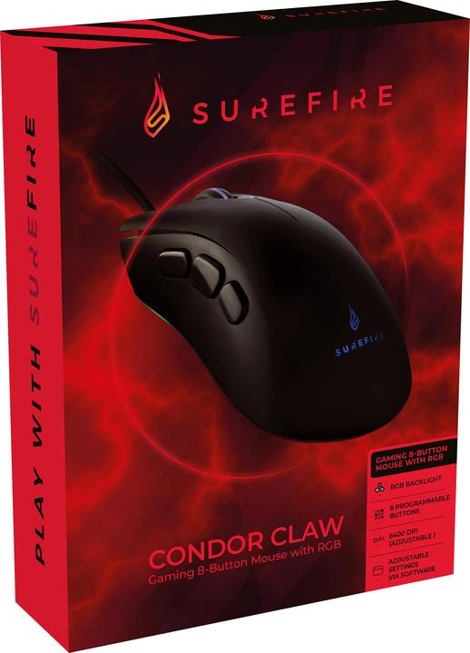 Image du produit SureFire Souris de jeu Condor Claw à 8 boutons avec RGB (Filaire)