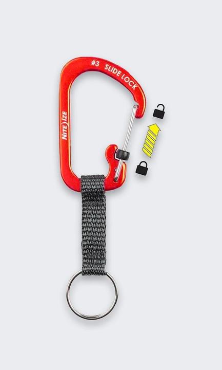 Actual product image Nite Ize Slidelock Key Roter Schlüsselanhänger