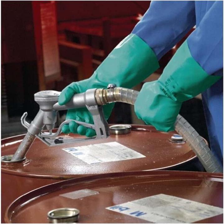 Produktbild Ansell Handschuhe EN388/374 Kat.III Sol-Vex 37-675 Gr.11 Nitril velourisiert grün (11)