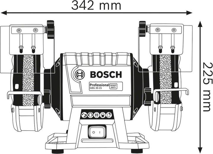 Produktbild Bosch Professional Doppelschleifmaschine GBG 35-15 (Doppelschleifer, 350 W)