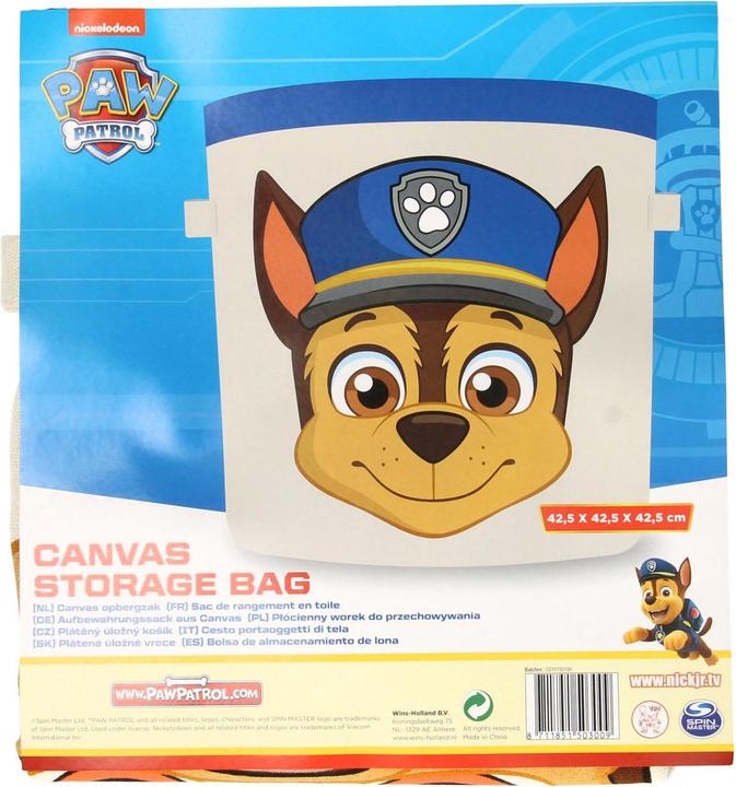 Actual product image Wins Holland Canvas Storage Bag PAW Patrol