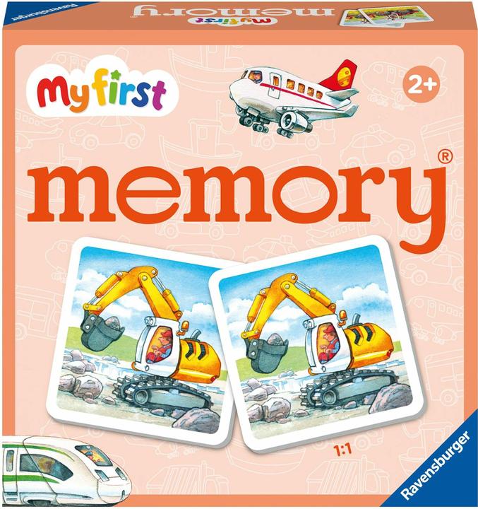 Actual product image Ravensburger My first memory - vehicles (German, Spanish, French, Dutch, Japanese, Italian, Icelandic, Portuguese, English)