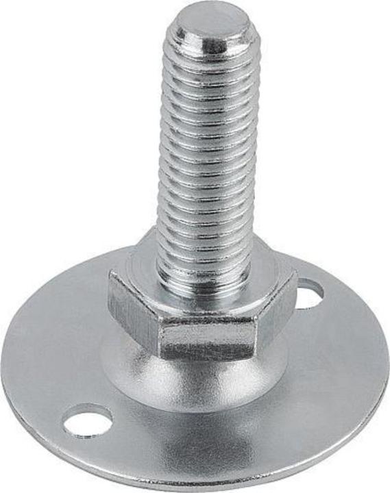 Kipp Stellfuss, K0678, Stahl, mit Bohrung