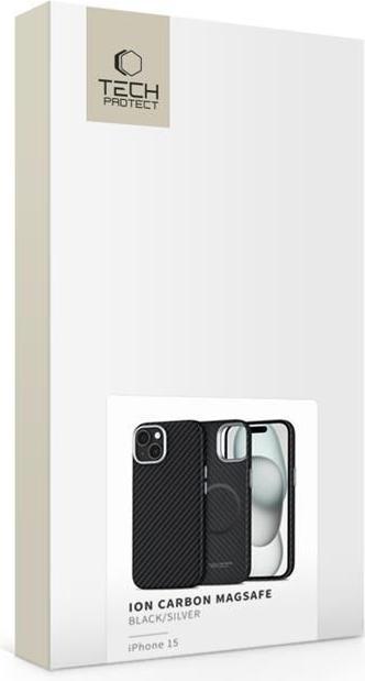 Produktbild Tech-Protect Ion Carbon MagSafe Case für iPhone 15 - Schwarz (Apple iPhone 15)