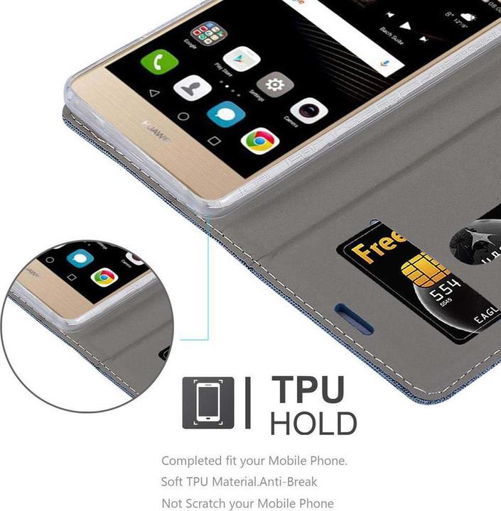 Produktbild Cadorabo Book Jeans Optik Cover (Huawei P8 Max)