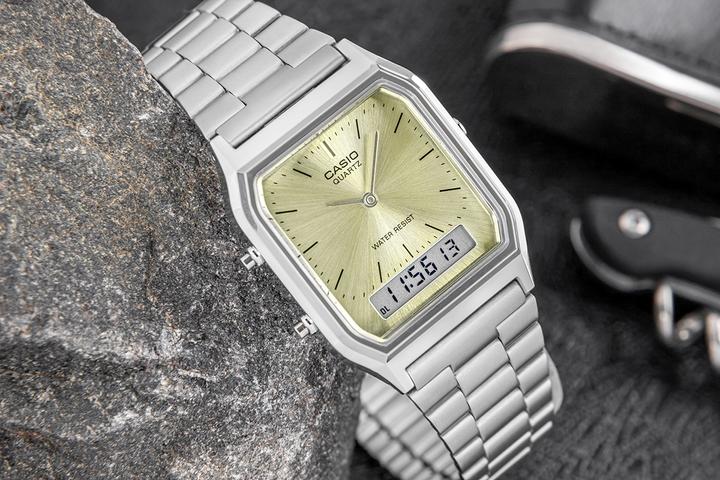 Actual product image Casio Ladies' watch AQ-230A-9AMQYDF + BOX (Digital watch, Analogue wristwatch, 28 mm)