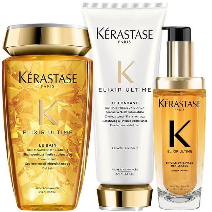 Kérastase Elixir Ultime Pflegetrio - 525ml (525 ml, Flüssiges Shampoo)