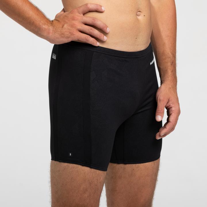 Actual product image Nabaiji Long swimming boxers Yoko Geol emboss black (M, L)