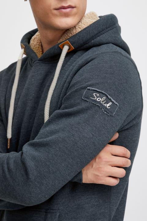 Immagine prodotto Solid TripHood Pile Felpa Con Cappuccio E Fodera D'Orsacchiotto Pullover Maglione Da Uomo (S)