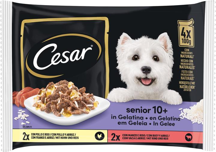 Produktbild Cesar Pouch Senior 10+ Huhn & Rind (Senior, 4 Stk., 100 g)