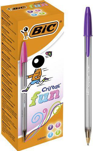 Actual product image Bic Cristal large Blue, Green, Pink, Purple Ballpoint pen 20 piece(s) (Rose, Blue, Green, Violet, 20 x)