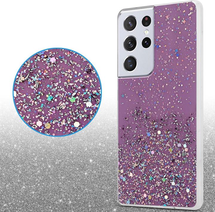 Image du produit Cadorabo Couverture TPU paillettes scintillantes (Samsung Galaxy S21 Ultra)
