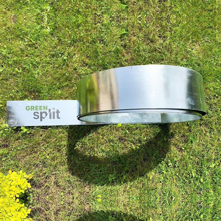 Actual product image Green Split Lawn edging strip metal aluminium/zinc 10 m 15 m 15 cm or 20 cm or 25 cm (1500 cm)