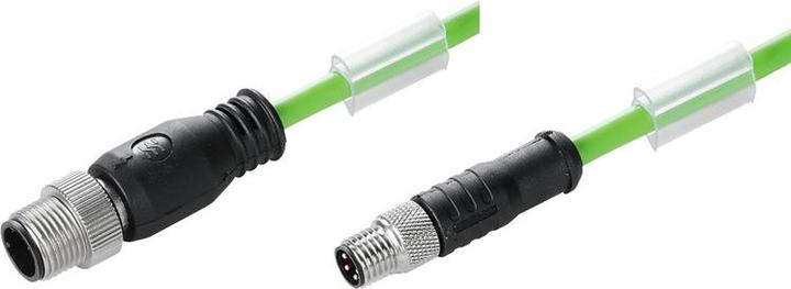 Actual product image Weidmüller 1296790670 Sensor/actuator data connector, assembled M12, M8 plug, straight