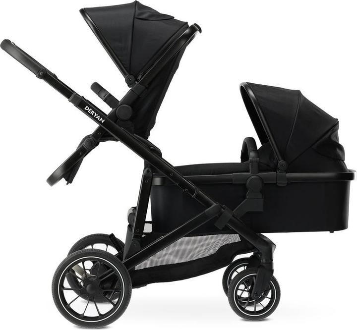 Image du produit Deryan Evy V2 Kinderwagen - Duo -Kinderwagen - erweiterbar - einschliesslich Reisebotten - Schwarz