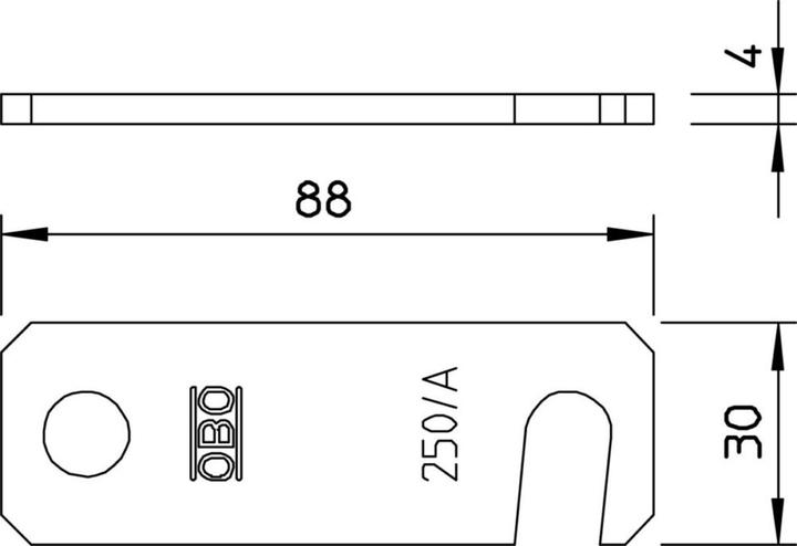 Produktbild OBO Bettermann Überleger für BigBar 12xM10, A2, 1.4301 5015890