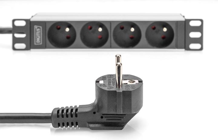 Image du produit Digitus Multiprise 10" avec profilé aluminium, 4 prises CEE 7/5 (4 x, PECO 7/5, 2 m)