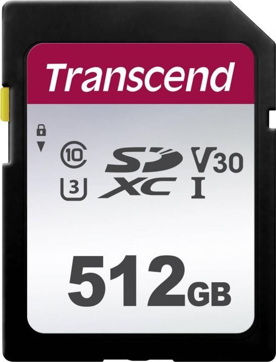 Actual product image Transcend SDXC 300S (512 GB, SDXC, U3, UHS-I)