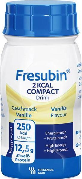Actual product image Fresubin 2 kcal Drink Compact Vanille, 4x 125 ml (4 Piece, Liquid, 632 g)