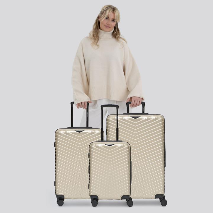 Produktbild Redolz Essentials 18 4 Rollen Kofferset 3-teilig mit Dehnfalte (226 l, XL (ab 115l))