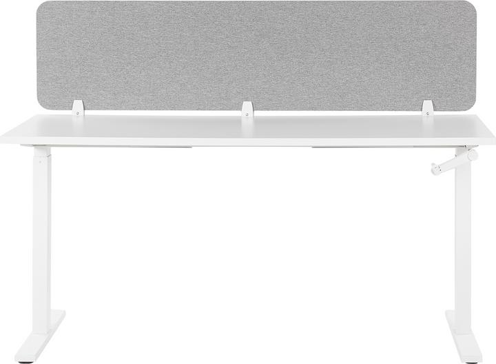 Image du produit Beliani Cloison de bureau gris clair 180 x 40 cm WALLY