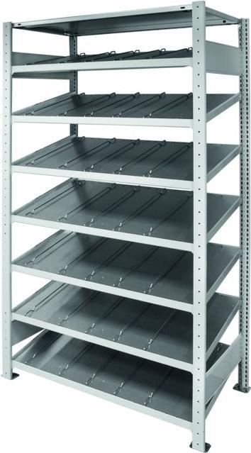 Actual product image Schulte Lagertechnik Kanban basic rack MULTIplus150 with separator and side guide