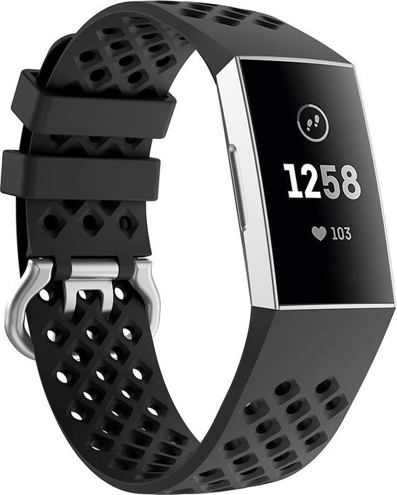 Produktbild Cover-Discount Fitbit Charge - Silikon Sportarmband gelöchert schwarz (Silikon)