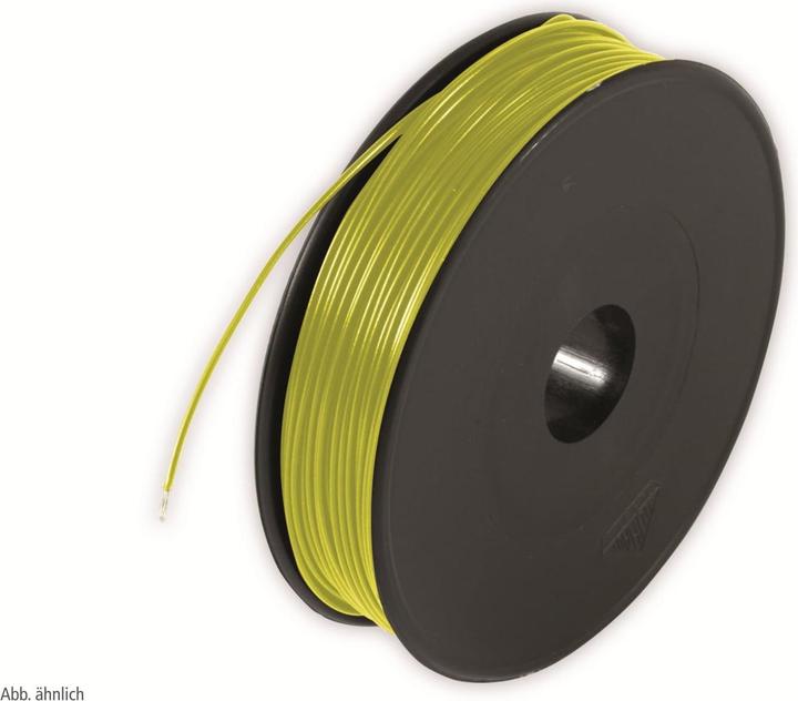 Rautronic Stranded wire, 1x1.00, 100m spool, yellow, LIYV (100 m)